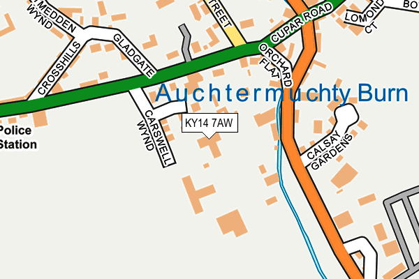KY14 7AW map - OS OpenMap – Local (Ordnance Survey)