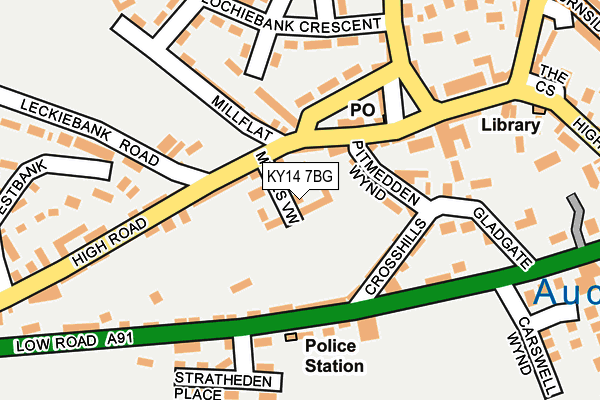KY14 7BG map - OS OpenMap – Local (Ordnance Survey)