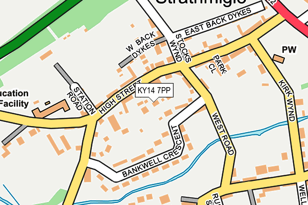 KY14 7PP map - OS OpenMap – Local (Ordnance Survey)