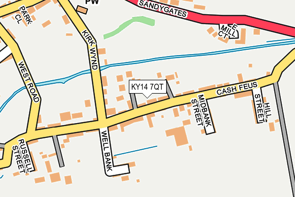 KY14 7QT map - OS OpenMap – Local (Ordnance Survey)