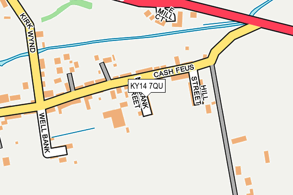 KY14 7QU map - OS OpenMap – Local (Ordnance Survey)