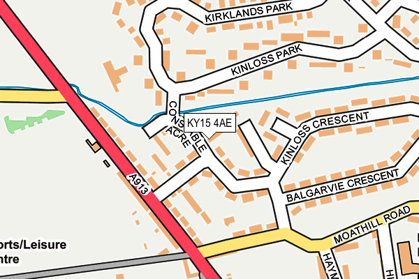 KY15 4AE map - OS OpenMap – Local (Ordnance Survey)