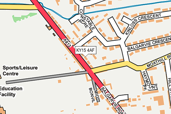 KY15 4AF map - OS OpenMap – Local (Ordnance Survey)