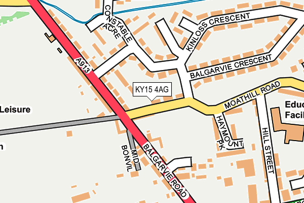 KY15 4AG map - OS OpenMap – Local (Ordnance Survey)