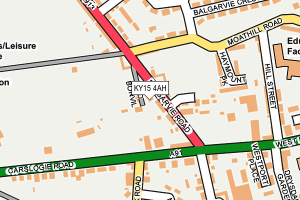 KY15 4AH map - OS OpenMap – Local (Ordnance Survey)