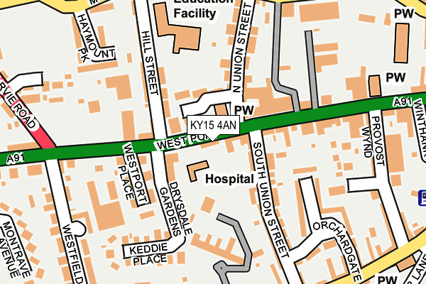 KY15 4AN map - OS OpenMap – Local (Ordnance Survey)