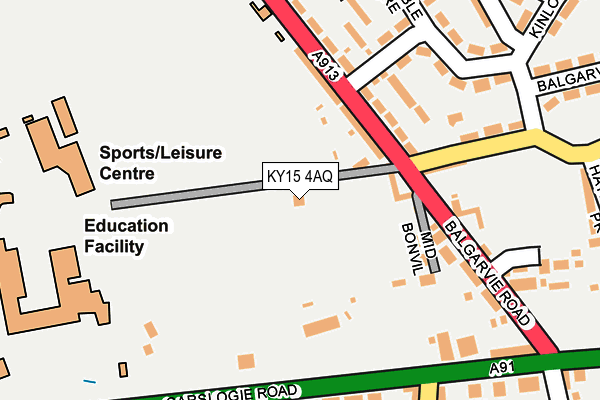 KY15 4AQ map - OS OpenMap – Local (Ordnance Survey)