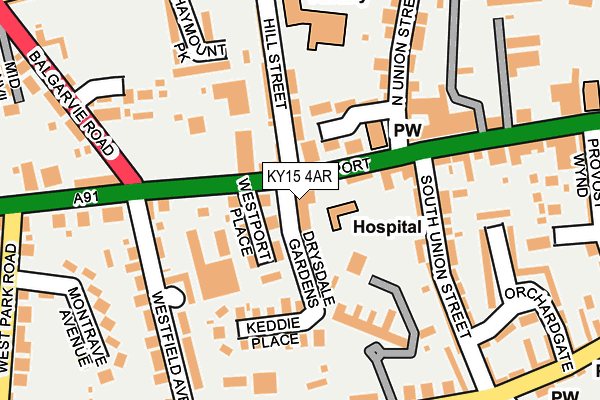 KY15 4AR map - OS OpenMap – Local (Ordnance Survey)