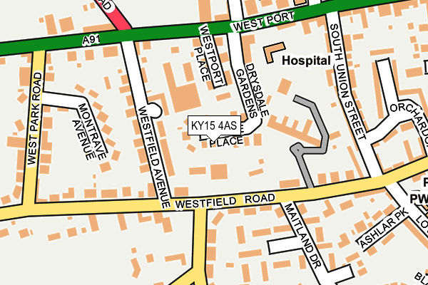 KY15 4AS map - OS OpenMap – Local (Ordnance Survey)