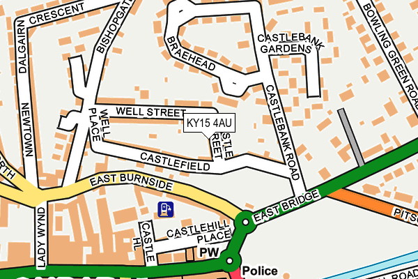 KY15 4AU map - OS OpenMap – Local (Ordnance Survey)