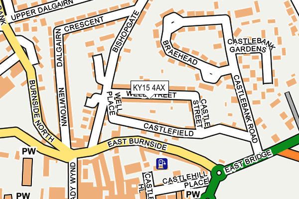 KY15 4AX map - OS OpenMap – Local (Ordnance Survey)