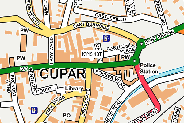 KY15 4BT map - OS OpenMap – Local (Ordnance Survey)