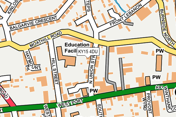 KY15 4DU map - OS OpenMap – Local (Ordnance Survey)