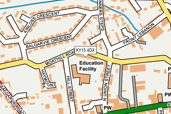 KY15 4DX map - OS OpenMap – Local (Ordnance Survey)