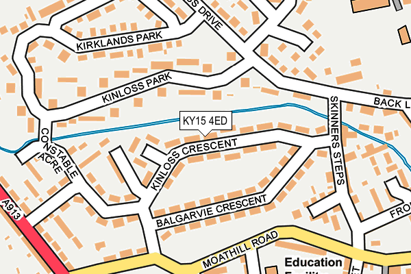 KY15 4ED map - OS OpenMap – Local (Ordnance Survey)