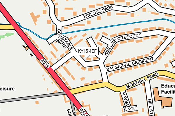 KY15 4EF map - OS OpenMap – Local (Ordnance Survey)