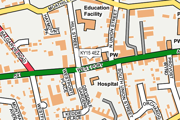 KY15 4EZ map - OS OpenMap – Local (Ordnance Survey)