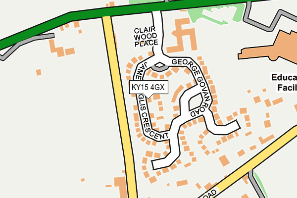 KY15 4GX map - OS OpenMap – Local (Ordnance Survey)