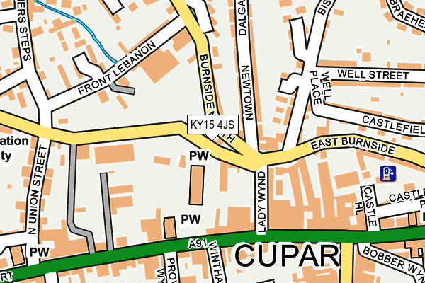 KY15 4JS map - OS OpenMap – Local (Ordnance Survey)