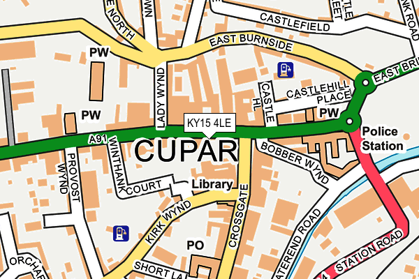 KY15 4LE map - OS OpenMap – Local (Ordnance Survey)