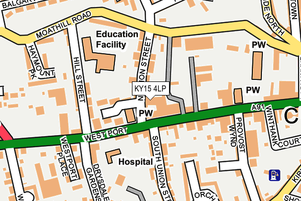 KY15 4LP map - OS OpenMap – Local (Ordnance Survey)