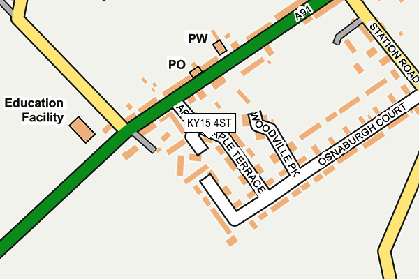 KY15 4ST map - OS OpenMap – Local (Ordnance Survey)