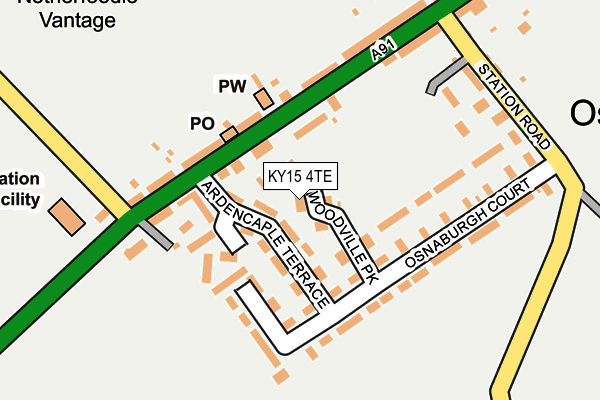 KY15 4TE map - OS OpenMap – Local (Ordnance Survey)