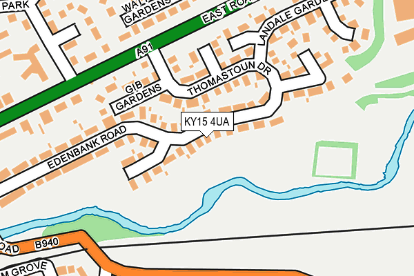KY15 4UA map - OS OpenMap – Local (Ordnance Survey)