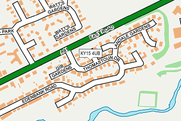 KY15 4UB map - OS OpenMap – Local (Ordnance Survey)