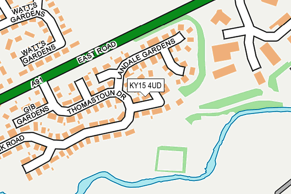 KY15 4UD map - OS OpenMap – Local (Ordnance Survey)