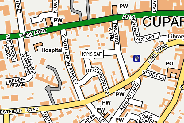 KY15 5AF map - OS OpenMap – Local (Ordnance Survey)