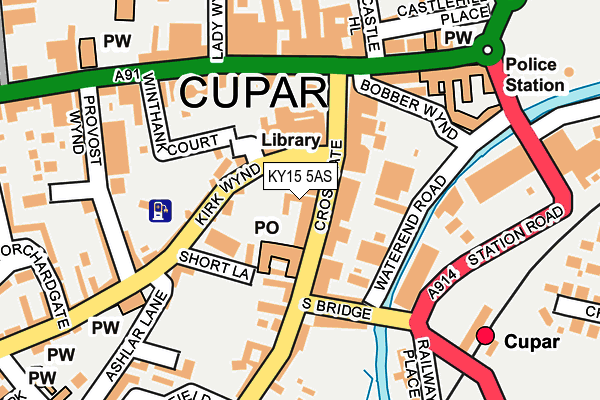 Map of GOLDEN POT CUPAR LTD at local scale