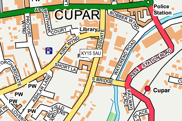 KY15 5AU map - OS OpenMap – Local (Ordnance Survey)