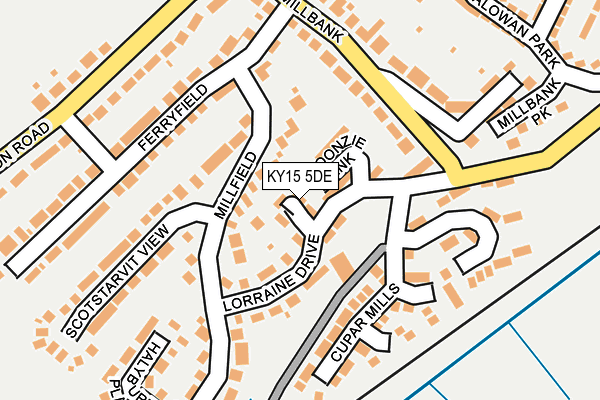KY15 5DE map - OS OpenMap – Local (Ordnance Survey)