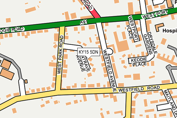 KY15 5DN map - OS OpenMap – Local (Ordnance Survey)