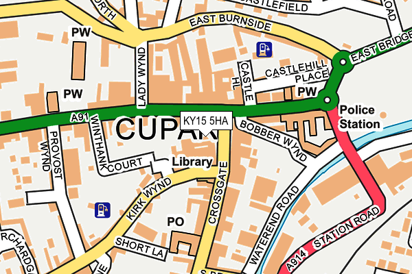 KY15 5HA map - OS OpenMap – Local (Ordnance Survey)