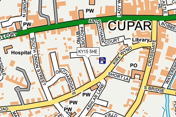 KY15 5HE map - OS OpenMap – Local (Ordnance Survey)