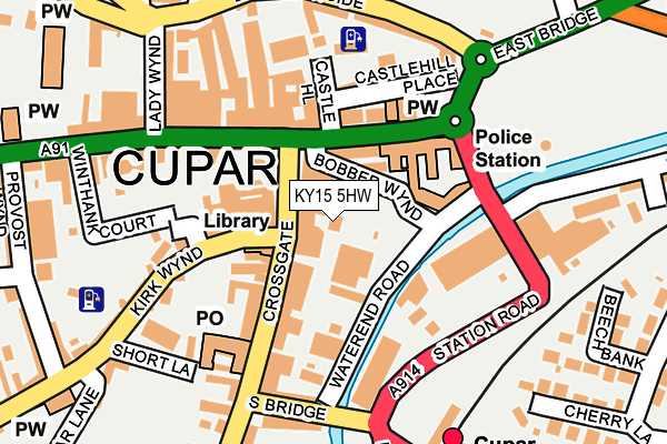 Map of CUPAR NORTH FARMING LLP at local scale