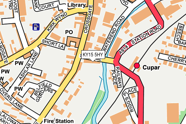 KY15 5HY map - OS OpenMap – Local (Ordnance Survey)