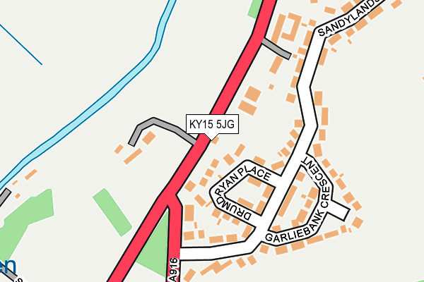 KY15 5JG map - OS OpenMap – Local (Ordnance Survey)