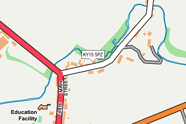 KY15 5PZ map - OS OpenMap – Local (Ordnance Survey)