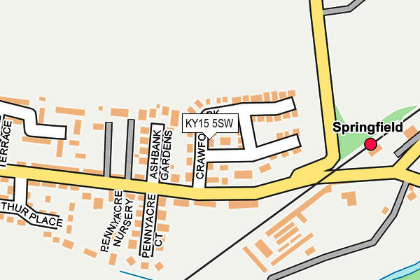 KY15 5SW map - OS OpenMap – Local (Ordnance Survey)