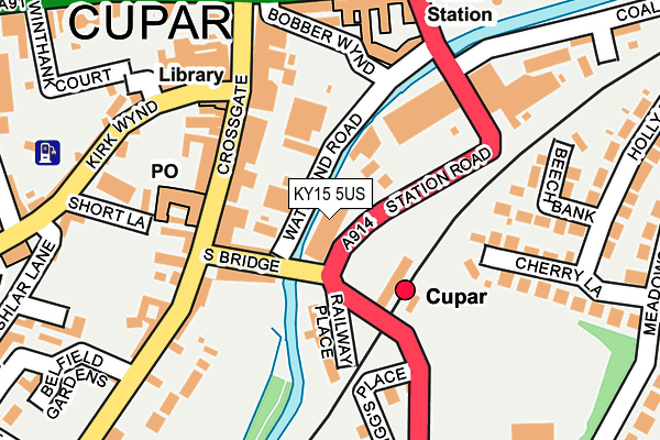 KY15 5US map - OS OpenMap – Local (Ordnance Survey)