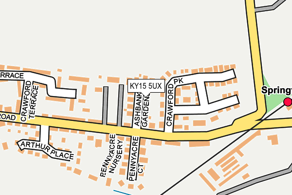 KY15 5UX map - OS OpenMap – Local (Ordnance Survey)