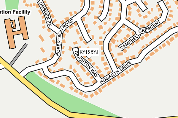 KY15 5YJ map - OS OpenMap – Local (Ordnance Survey)
