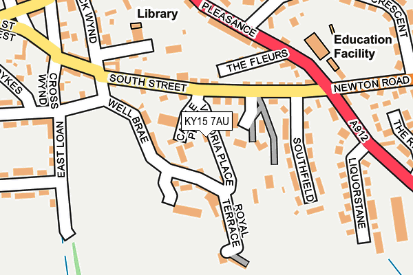 KY15 7AU map - OS OpenMap – Local (Ordnance Survey)