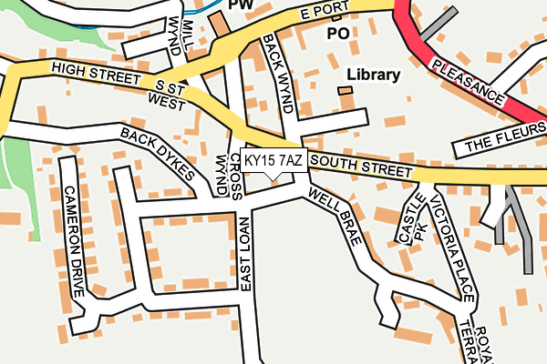 KY15 7AZ map - OS OpenMap – Local (Ordnance Survey)