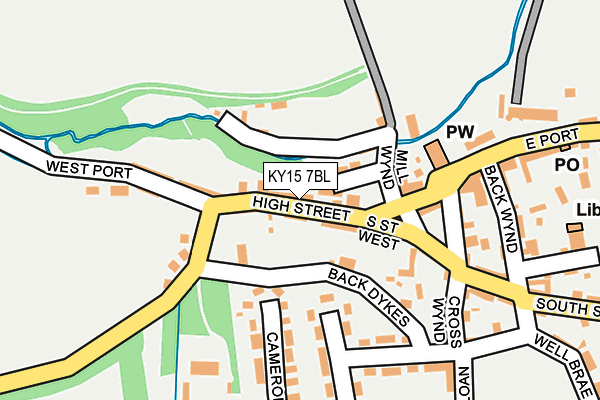 KY15 7BL map - OS OpenMap – Local (Ordnance Survey)