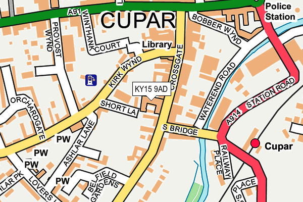 KY15 9AD map - OS OpenMap – Local (Ordnance Survey)