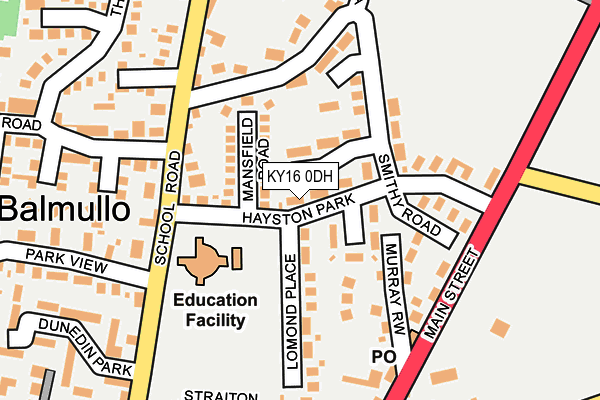 KY16 0DH map - OS OpenMap – Local (Ordnance Survey)
